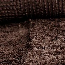 Hoogpolig vloerkleed - Molyvos Natural Cotton Shaggy (bruin)