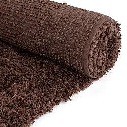 Hoogpolig vloerkleed - Molyvos Natural Cotton Shaggy (bruin)