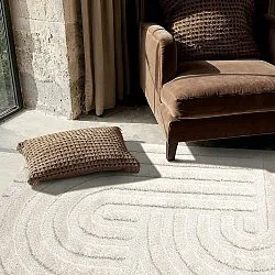 Hoogpolig vloerkleed - Naha (gebroken wit)