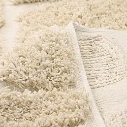 Hoogpolig vloerkleed - Otranto Natural Cotton Shaggy (gebroken wit)