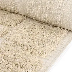 Hoogpolig vloerkleed - Otranto Natural Cotton Shaggy (gebroken wit)
