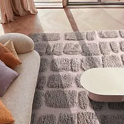 Hoogpolig vloerkleed - Otranto Natural Cotton Shaggy (taupe)