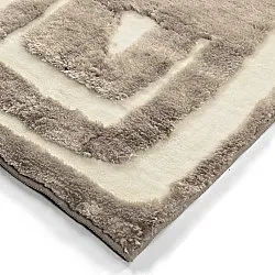 Hoogpolig vloerkleed - Palmyra (beige/wit)