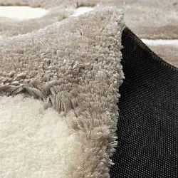 Hoogpolig vloerkleed - Palmyra (beige/wit)