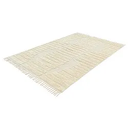 Hoogpolig vloerkleed - Rani Natural Cotton Shaggy (beige)