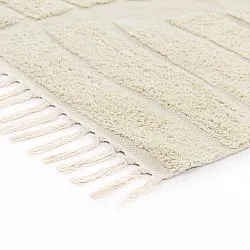 Hoogpolig vloerkleed - Rani Natural Cotton Shaggy (beige)