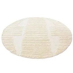 Rond vloerkleed - Rani Natural Cotton Shaggy (beige)