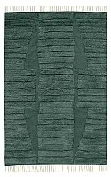 Hoogpolig vloerkleed - Rani Natural Cotton Shaggy (groente)