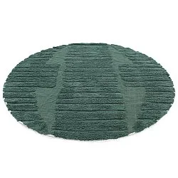 Rond vloerkleed - Rani Natural Cotton Shaggy (groente)