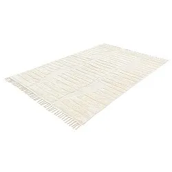 Hoogpolig vloerkleed - Rani Natural Cotton Shaggy (gebroken wit)