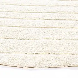 Rond vloerkleed - Rani Natural Cotton Shaggy (gebroken wit)
