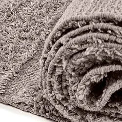 Hoogpolig vloerkleed - Rani Natural Cotton Shaggy (taupe)