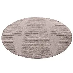 Rond vloerkleed - Rani Natural Cotton Shaggy (taupe)