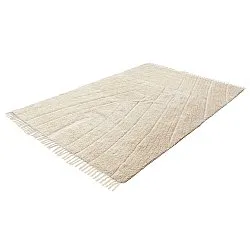 Hoogpolig vloerkleed - Sivia Natural Cotton Shaggy (beige)