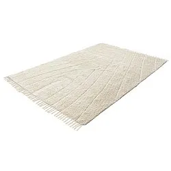Hoogpolig vloerkleed - Sivia Natural Cotton Shaggy (gebroken wit)