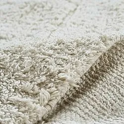 Rond vloerkleed - Sivia Natural Cotton Shaggy (gebroken wit)