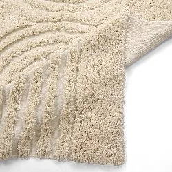 Hoogpolig vloerkleed - Sivota Natural Cotton Shaggy (gebroken wit)