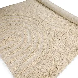 Hoogpolig vloerkleed - Sivota Natural Cotton Shaggy (gebroken wit)