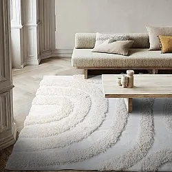 Hoogpolig vloerkleed - Sivota Natural Cotton Shaggy (gebroken wit)