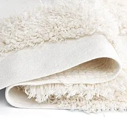 Hoogpolig vloerkleed - Sivota Natural Cotton Shaggy (gebroken wit)
