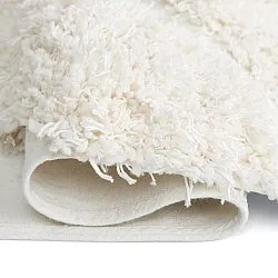 Hoogpolig vloerkleed - Sivota Natural Cotton Shaggy (gebroken wit)