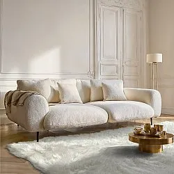 Hoogpolig vloerkleed - Sohar (wit)