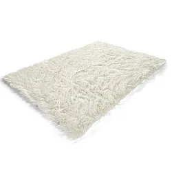 Hoogpolig vloerkleed - Sohar (wit)