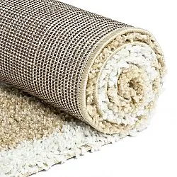 Hoogpolig vloerkleed - Tamri (beige/wit)