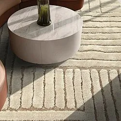 Hoogpolig vloerkleed - Tyros (beige/crème)