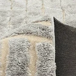 Hoogpolig vloerkleed - Tyros (crème/grijs)