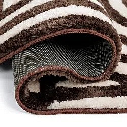 Hoogpolig vloerkleed - Volos (crème/bruin)