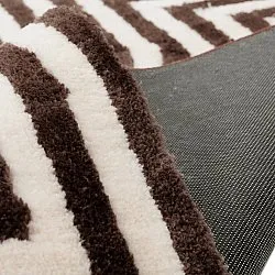 Hoogpolig vloerkleed - Volos (crème/bruin)