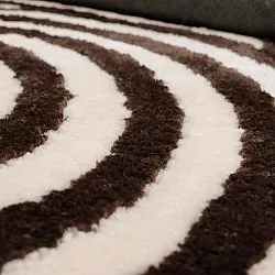 Hoogpolig vloerkleed - Volos (crème/bruin)