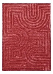 Hoogpolig vloerkleed - Volos (rood/roze)