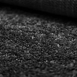 Hoogpolig vloerkleed - Zoe (zwart)