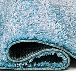 Hoogpolig vloerkleed - Zoe (turkoois)