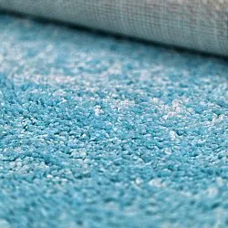 Hoogpolig vloerkleed - Zoe (turkoois)