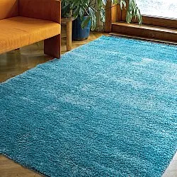 Hoogpolig vloerkleed - Zoe (turkoois)