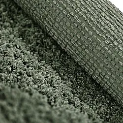 Hoogpolig vloerkleed - Combarro Solid Cotton Shaggy (groente)