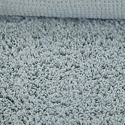 Hoogpolig vloerkleed - Combarro Solid Cotton Shaggy (lichtblauw)