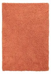 Hoogpolig vloerkleed - Combarro Solid Cotton Shaggy (lichtoranje)