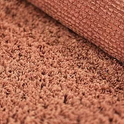 Hoogpolig vloerkleed - Combarro Solid Cotton Shaggy (lichtoranje)