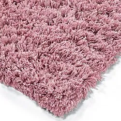 Hoogpolig vloerkleed - Combarro Solid Cotton Shaggy (lichtroze)