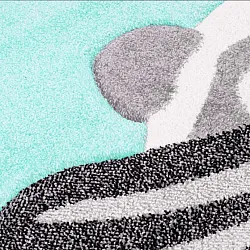 Kindervloerkleed - Bueno Bunny (turkoois)