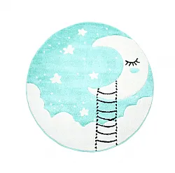 Kindervloerkleed - Bueno Moon (turkoois)