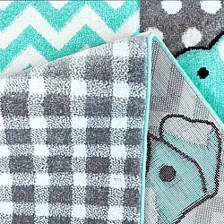 Kindervloerkleed - Bueno Animals (turkoois)