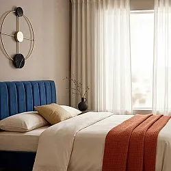 Gordijnen 2-pack - Katoenen gordijnen Selena (beige)