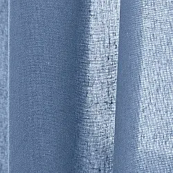 Gordijnen 2-pack - Katoenen gordijnen Selena (blauw)