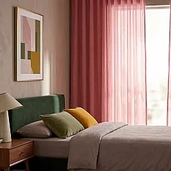 Gordijnen 2-pack - Katoenen gordijnen Selena (terracotta)