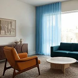 Gordijnen 2-pack - Katoenen gordijnen Selena (turkoois)